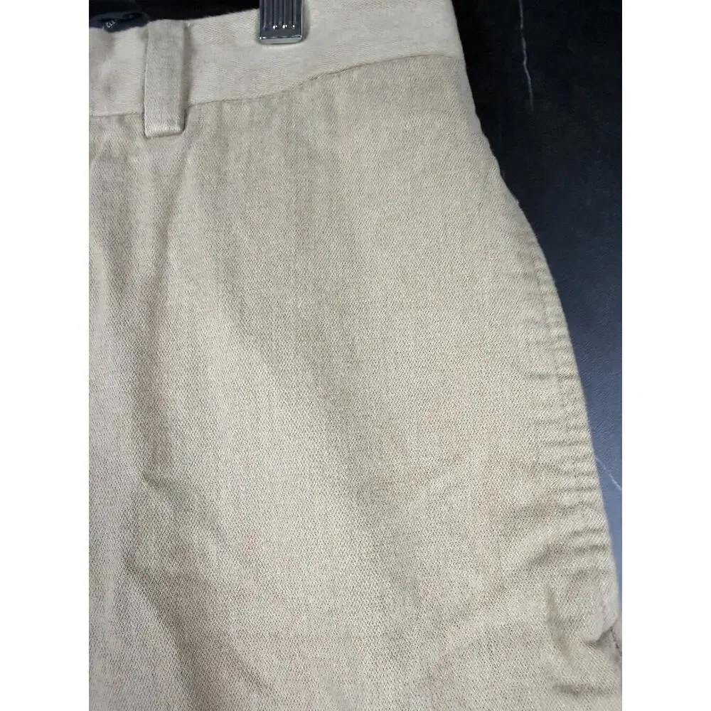 Banana Republic Pants Men’s 33x25 Tan Cotton Wool Blend Dress Trousers Wide Leg